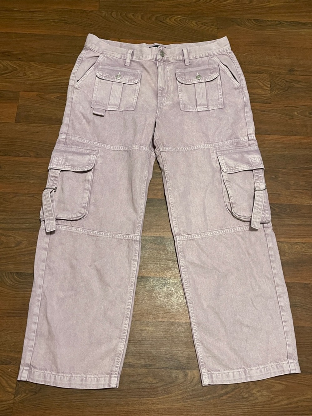 Aeropostale Low-Rise Wide Leg Cargo Utility Jeans size 16